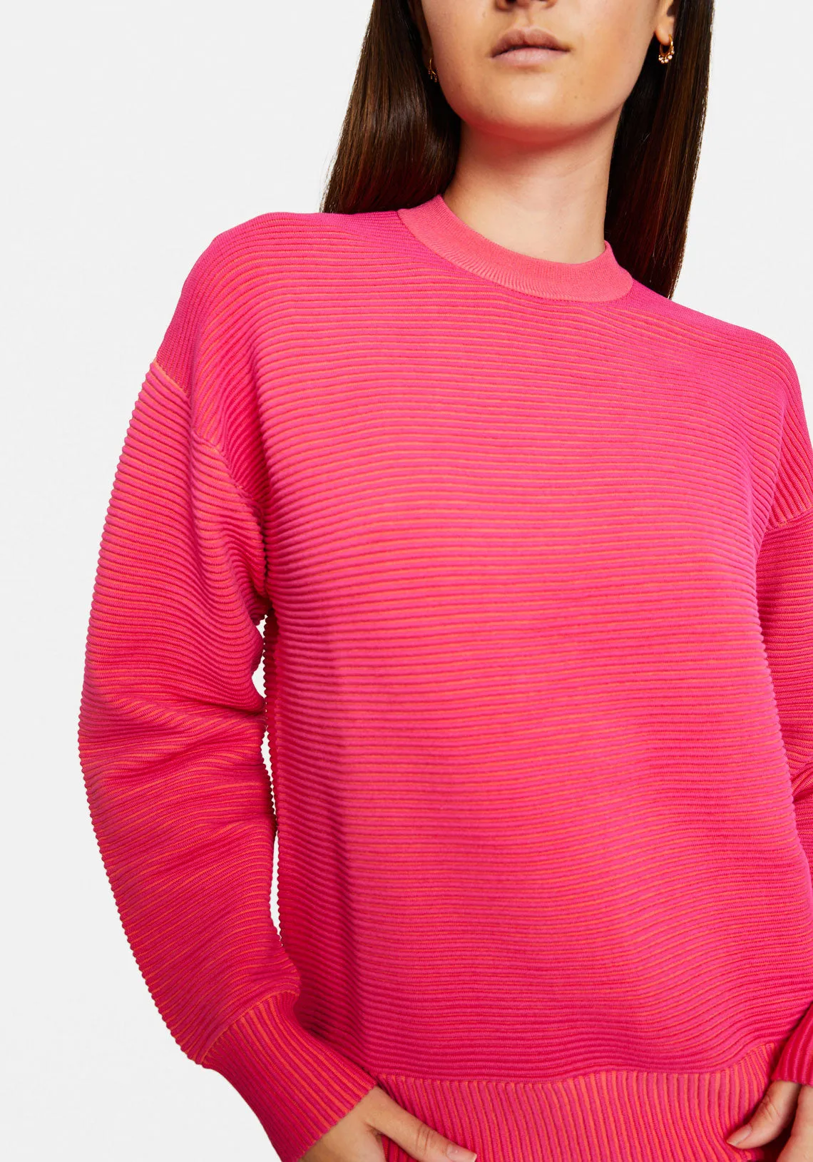 SONNY CREW NECK SWEATER HOT PINK/NEON PINK