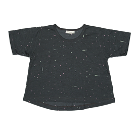 Speckle Crop Tee Black