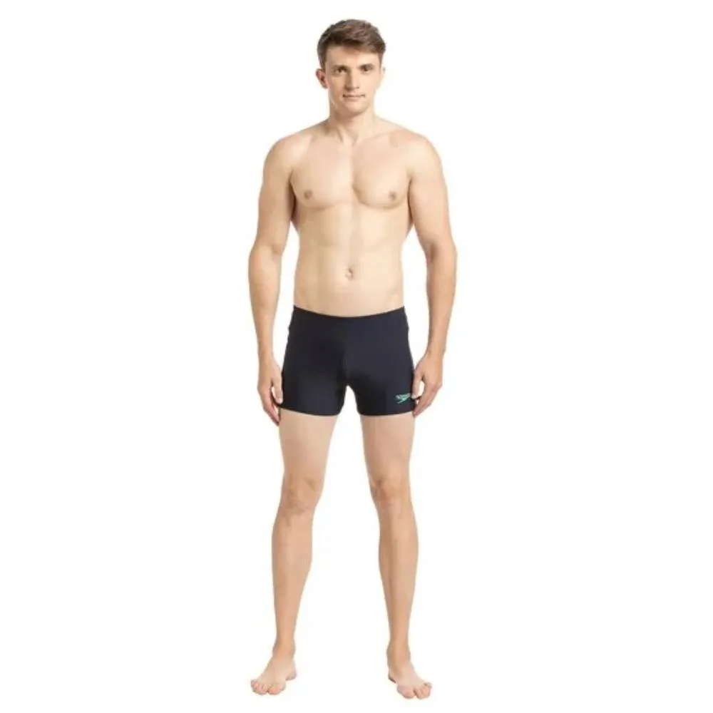 Speedo Men's Essential Houston Aquashort (True Navy/Green Glow)