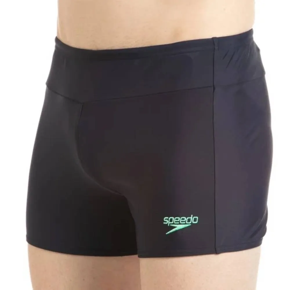 Speedo Men's Essential Houston Aquashort (True Navy/Green Glow)