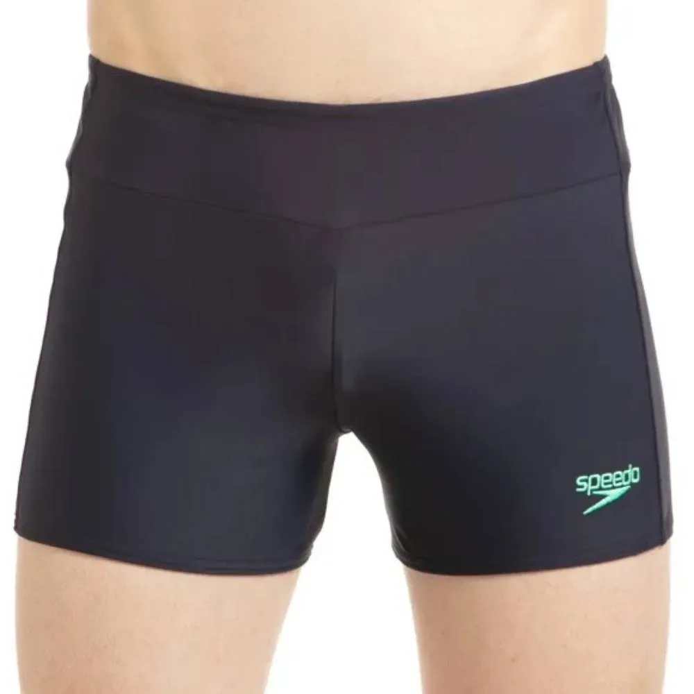 Speedo Men's Essential Houston Aquashort (True Navy/Green Glow)