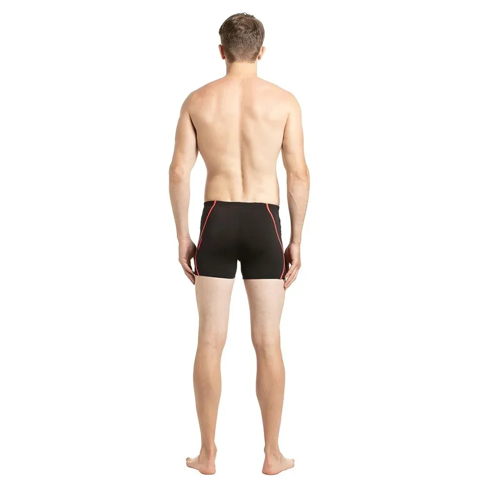 Speedo Men's Essential Splice Aquashort (Black/Phoenix Red)