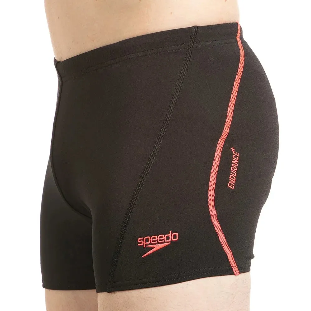 Speedo Men's Essential Splice Aquashort (Black/Phoenix Red)