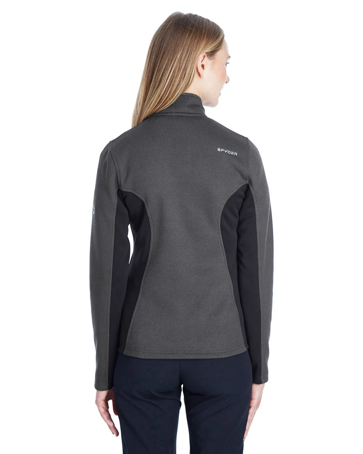 Spyder Ladies Constant Full Zip Sweater Fleece Polar/ Blk/ Wht 187335