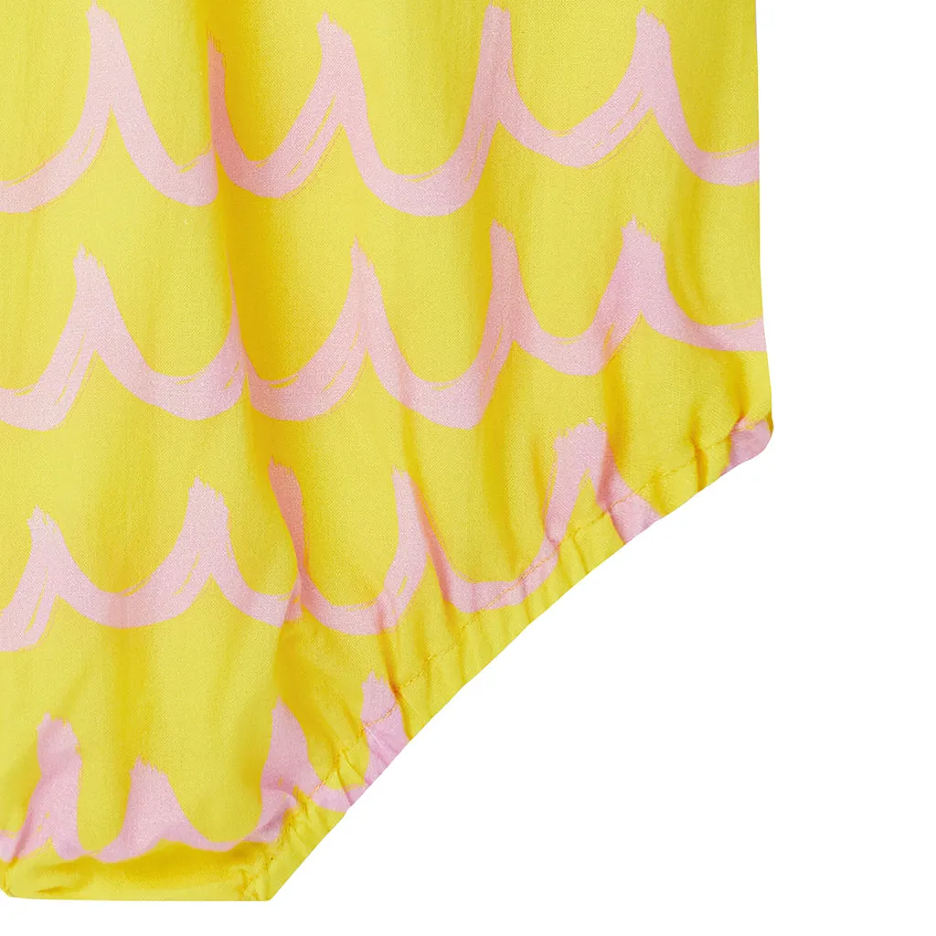 Stella McCartney Baby Bubble Romper Pinapple Waves Print Yellow