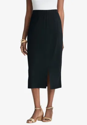 Stretch Knit Midi Skirt