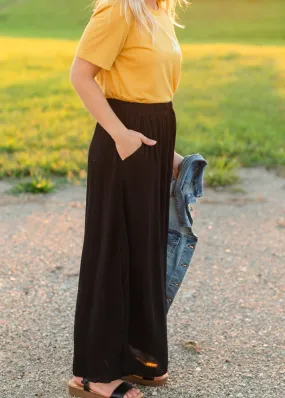 Stretch Waist Gauze Lined Knit Maxi Skirt - FINAL SALE