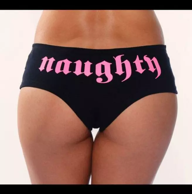 Tattoo Fashion Women's Naughty Booty Short Panties