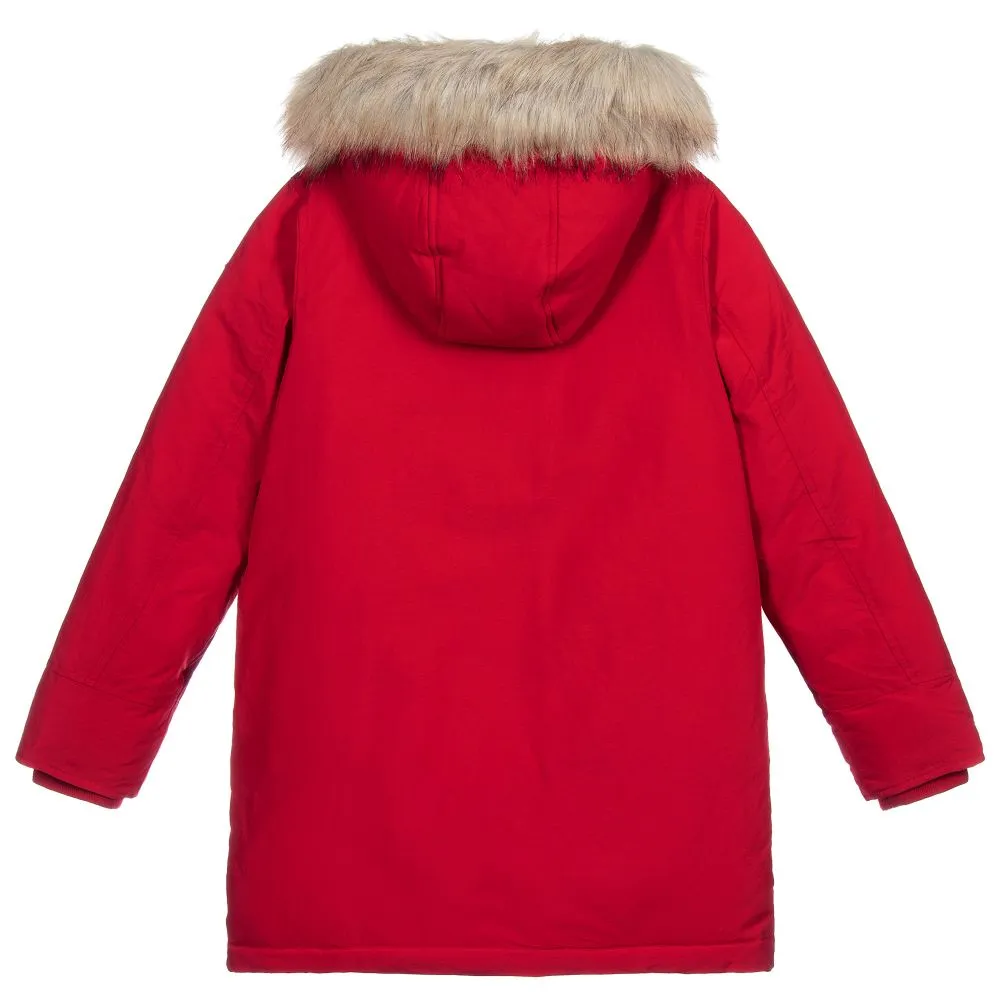 Teen Red Parka Coat