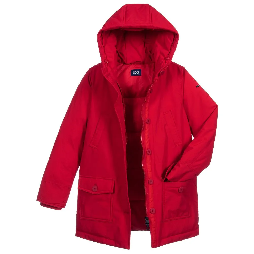 Teen Red Parka Coat