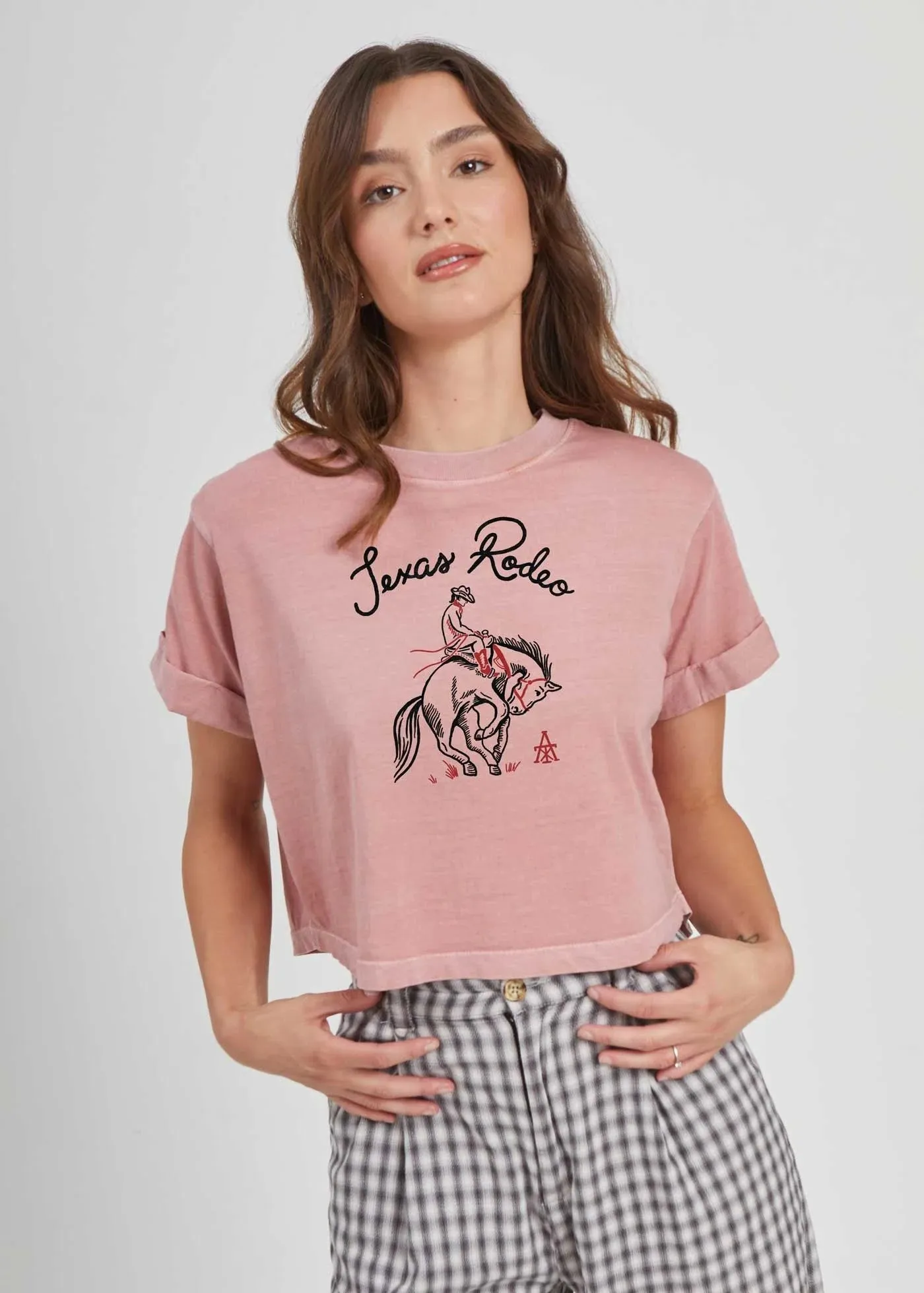 Texas Rodeo- Crop Boyfriend Tee