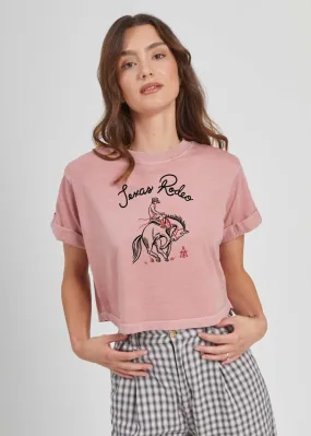 Texas Rodeo- Crop Boyfriend Tee