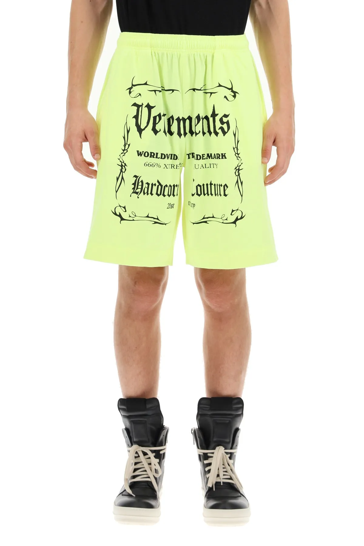 Vetements Logo Print Track Shorts