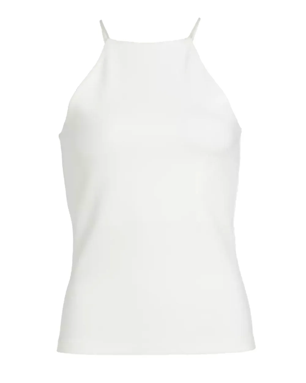 White Irina High Neck Tank Top