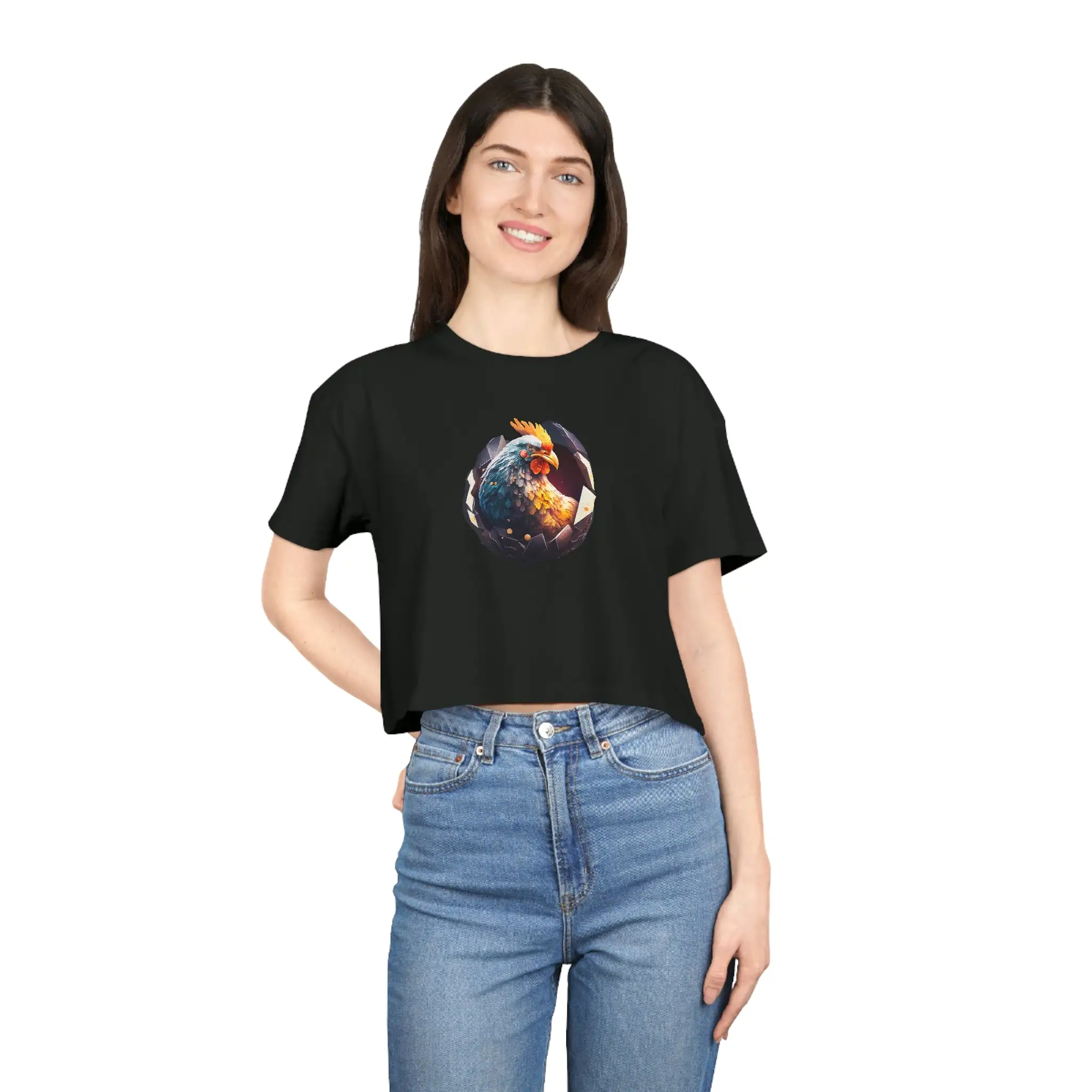 Women's Chicken Bash Crop Tee